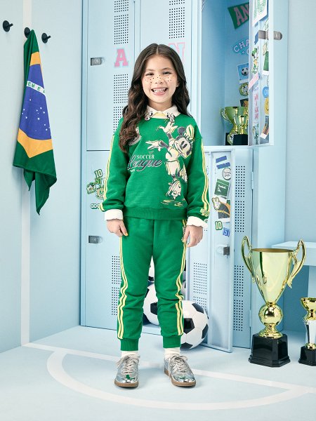 Conjunto Infantil Menina Animê Copa da Minnie Disney