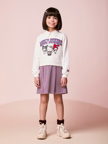 Vestido Infantil Menina da Hello Kitty com Listras