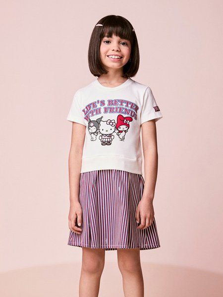 Vestido Infantil Menina da Hello Kitty com Listras