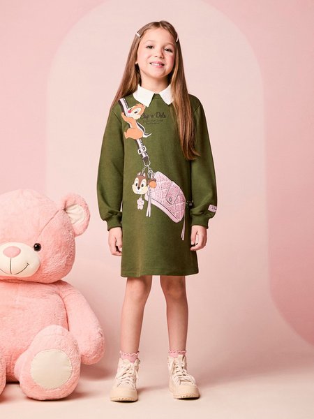 Vestido Infantil Menina de Moletom do Tico e Teco