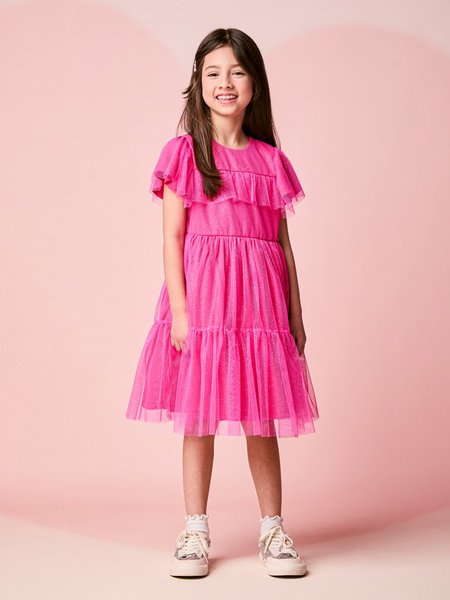 Vestido Infantil Menina de Tule com Glitter