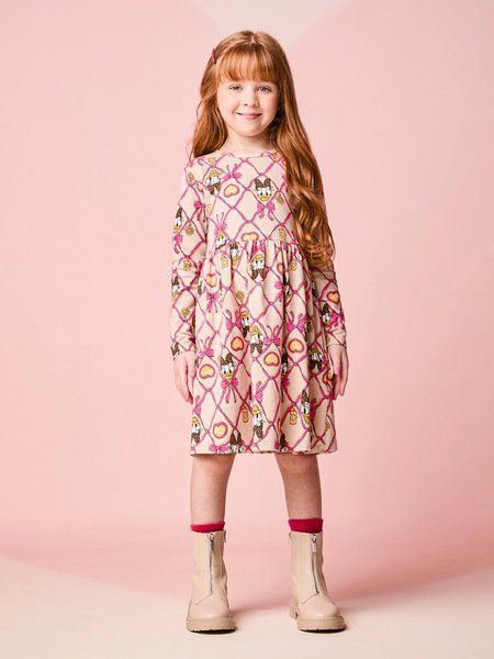 Vestido Infantil Menina com Laços da Daisy Duck