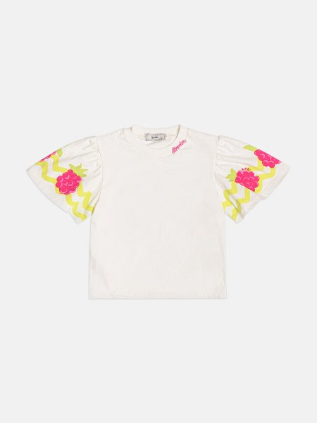 Blusa Infantil Menina com Mangas Amplas e Estampa de Amoras Bimbi