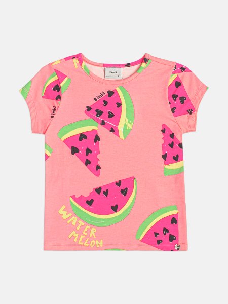 Blusa Infantil Menina Rosa Watermelon Bimbi