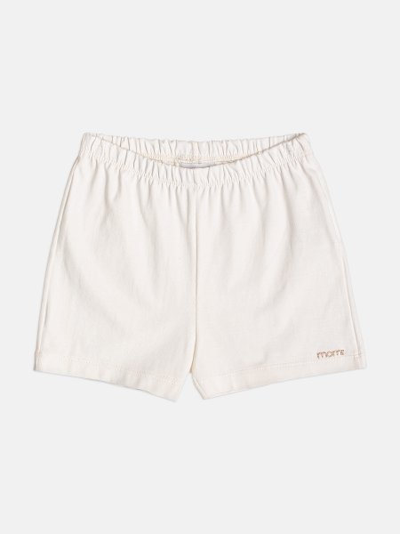 Shorts Infantil Menina Off White Básico Momi