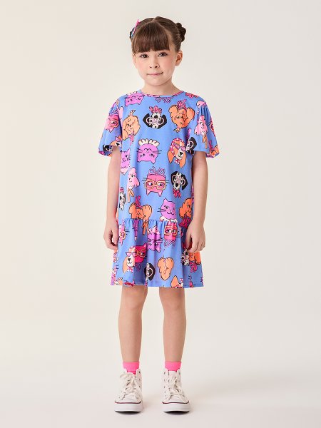 Vestido Infantil Azul da Bimbi