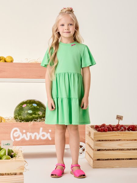 Vestido Infantil Verde Menta Bimbi