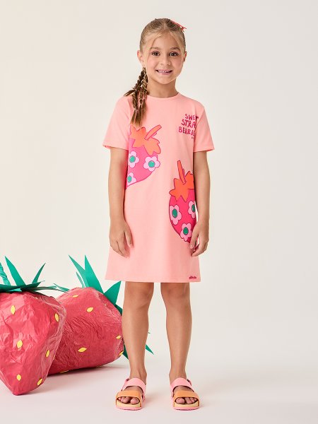 Vestido Infantil Strawberries da Bimbi