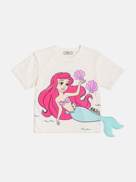 Blusa Infantil Disney Ariel Cauda de Sereira 3D Bimbi