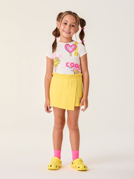 Conjunto Infantil Menina Bimbi Amarelo Fun Cool