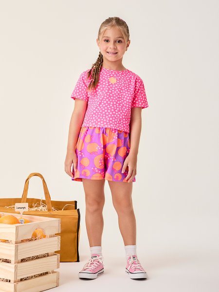 Conjunto Infantil Menina Composé de Poá Bimbi