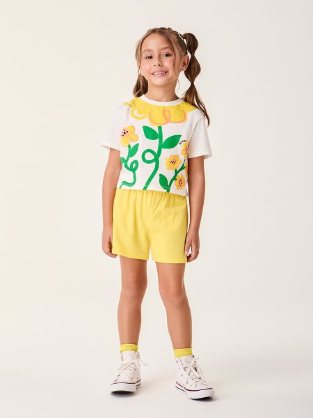 Conjunto Infantil Menina Bimbi Amarelo Bee Sunny Bee Kind
