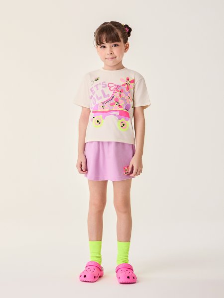 Conjunto Infantil Menina Bimbi Lilás Let`S Roll