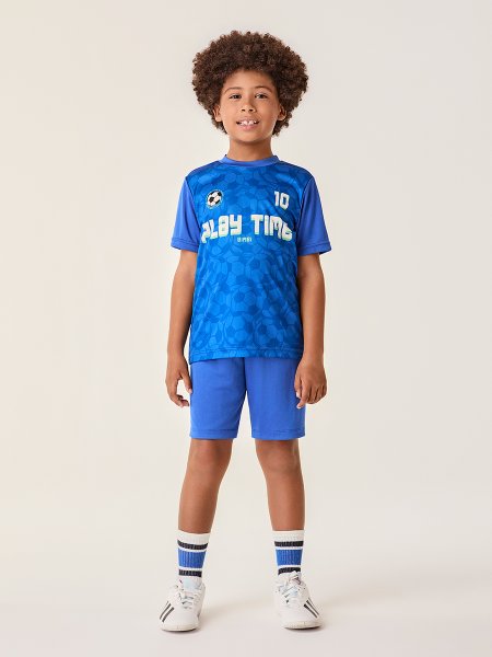  Conjunto Infantil Menino Bimbi Azul Play Time