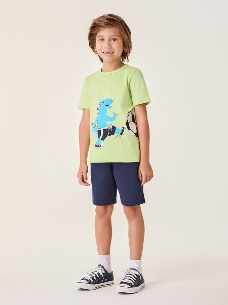 Conjunto Infantil Menino Dino Verde Limão Bimbi