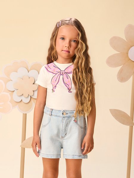 Blusa Infantil Menina Estampa de Lenço Paisley Momi