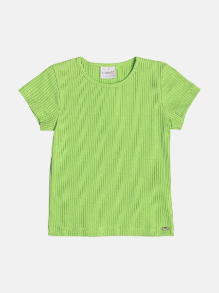 Blusa Infantil Menina Canelada Verde Matcha Momi