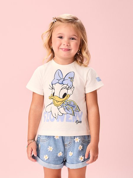 Blusa Infantil Menina da Daisy Stylish com Strass Momi