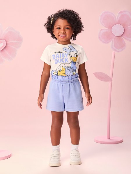 Conjunto Infantil Menina com Cós Dublo e Strass da Daisy Stylish Momi