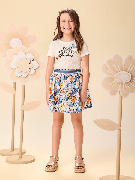 Conjunto Infantil Menina de Borboletas com Strass Momi
