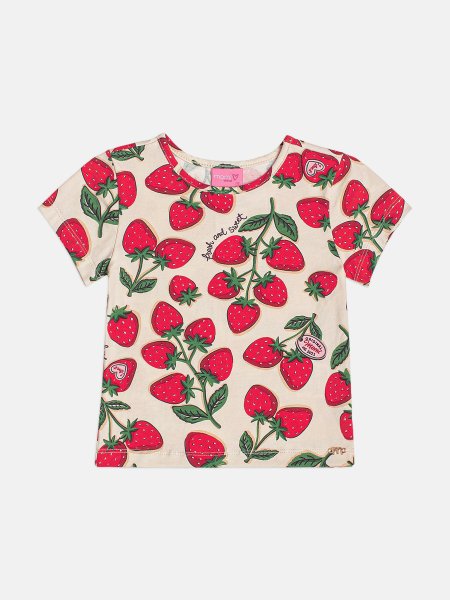 Blusa Infantil Menina Strawberry Fresh and Sweet Momi