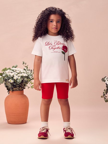 Conjunto T-Shirt Com Patch E Legging Basica Anime Petite