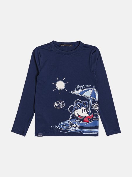 Camiseta Infantil com Proteção Solar Disney Mickey na Praia Youccie