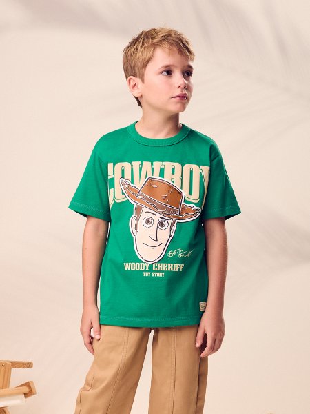 Camisa Infantil Menino Disney Toy Story Woody Cowboy Youccie