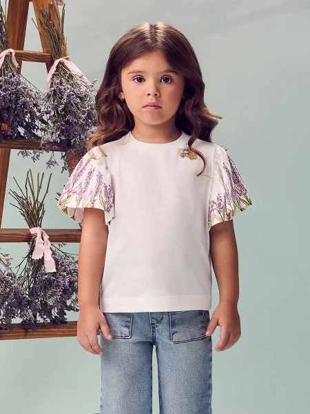 Blusa Com Estampa Lavanda  Animê Petite