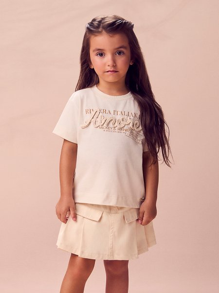 Blusa Mickey E Minnie Bordada Disney Petite