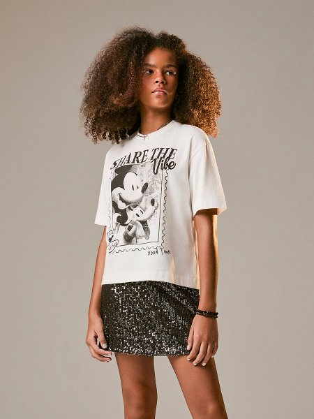 T-Shirt Feminina Disney Mickey e Pluto Authoria