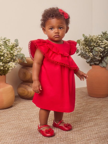 Vestido Com Babado  Animê Bebê