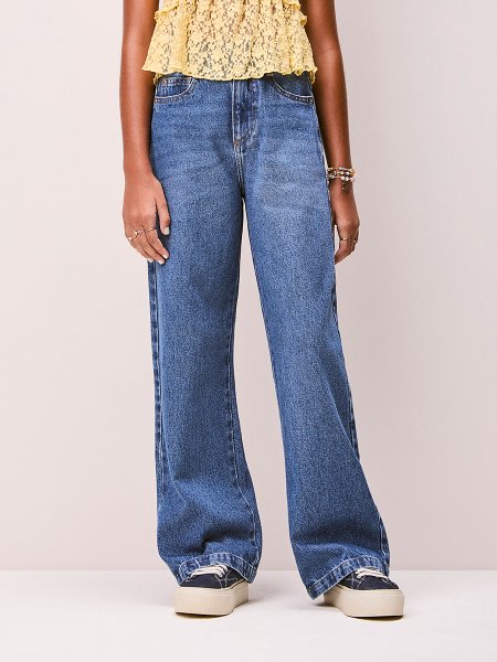 Calça Jeans Feminina Wide Authoria