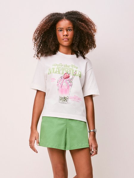 T-Shirt Feminina Estampa Matcha Authoria
