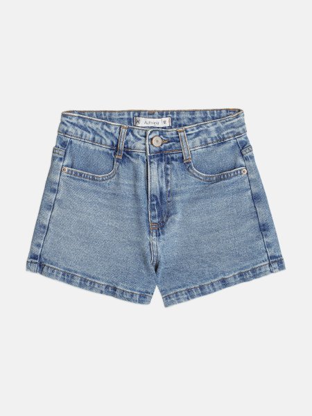 Shorts Jeans Feminino Trendy com Bolso Bordado Authoria