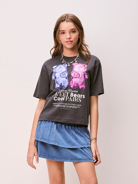 T-Shirt Feminina Estampa Sweet Bears Authoria