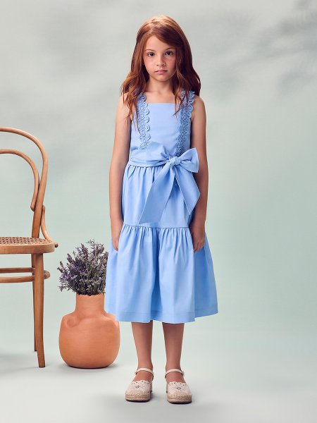 Vestido Infantil Meninacom Alças de Renda Animê