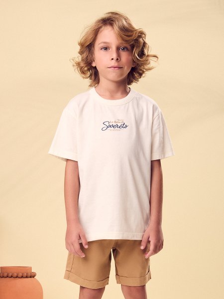 Camiseta Infantil Menino Manga Curta com Estampa Youccie
