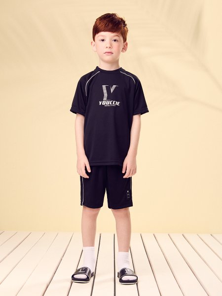 Conjunto Menino Youccie Infantil Football Spirit Preto
