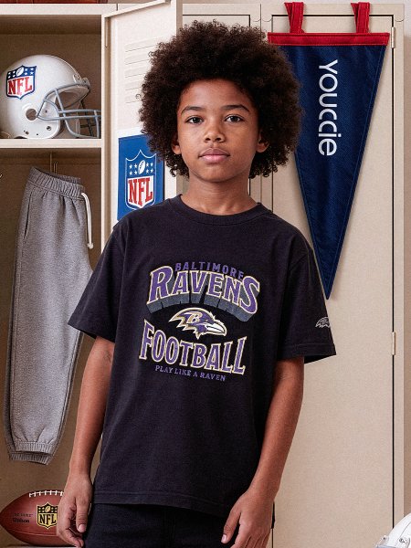 Camiseta Infantil Baltimore Ravens da NFL Preta