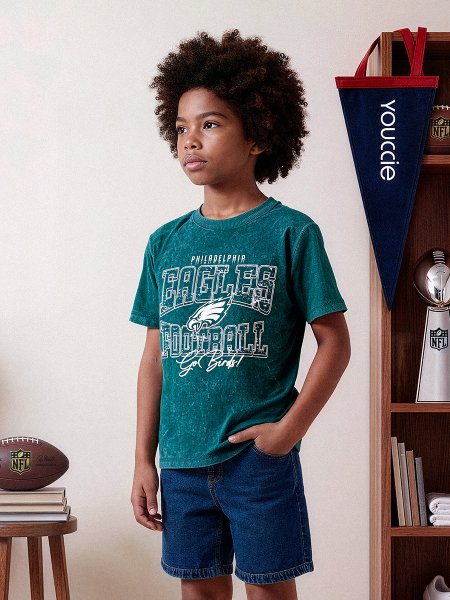 Camiseta Estonada Infantil Philadelphia Eagles da NFL
