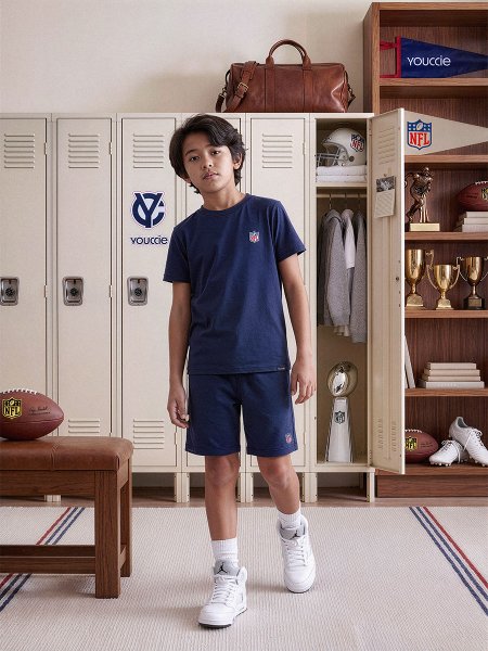 Bermuda Infantil NFL Azul Marinho