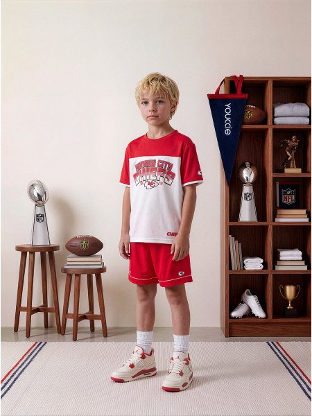 Conjunto Infantil NFL Kansas City Chiefs Vermelho