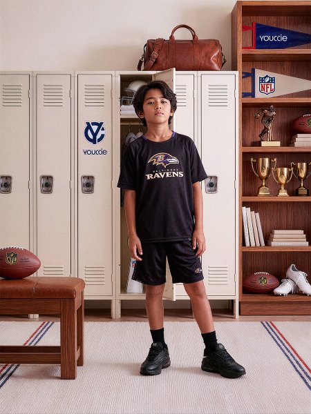 Conjunto Esportivo Infantil Baltimore Ravens da NFL