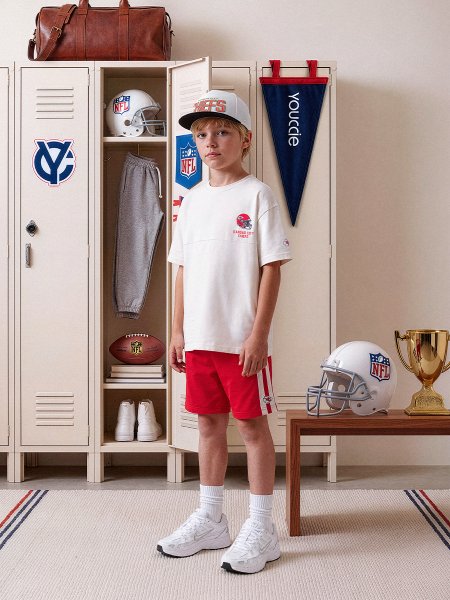Conjunto Infantil NFL Kansas City Chiefs Off White