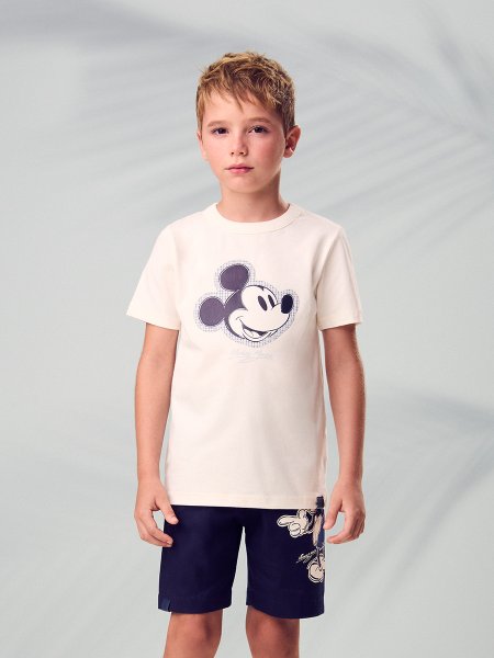 Camiseta Infantil Disney Mickey Bordado Youccie