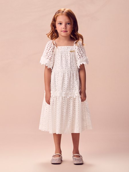 Vestido Em Laise Bordada Anime Petite