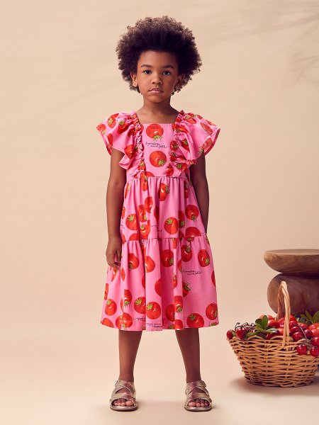 Vestido Tricoline Tomates Anime Petite