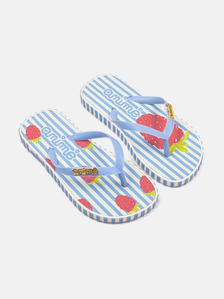 Chinelo Infantil Menina Flip Listrado Animê
