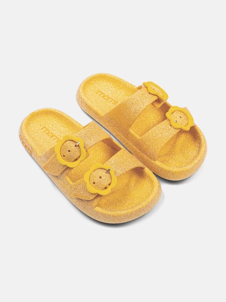 Chinelo Birken Infantil Momi Glitter Amarelo